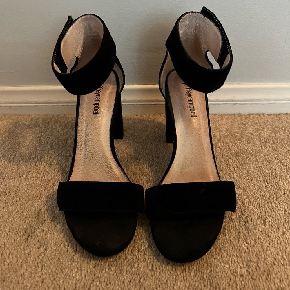 Jeffrey Campbell black suede heels